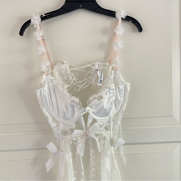 NEW For Love & Lemons Amore Maxi Slip Dress Large 37978 - Picture 6 of 13